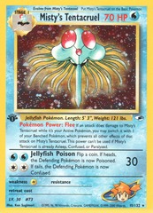 Misty's Tentacruel - 10/132 - Holo Rare - 1st Edition